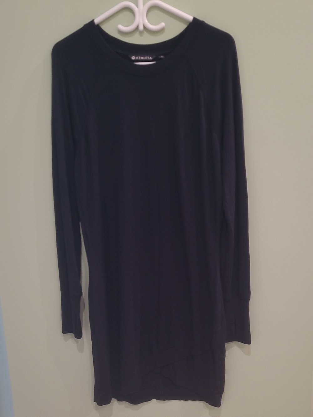 Athleta Black Long Sleeve Tunic Tee Shirt Dress